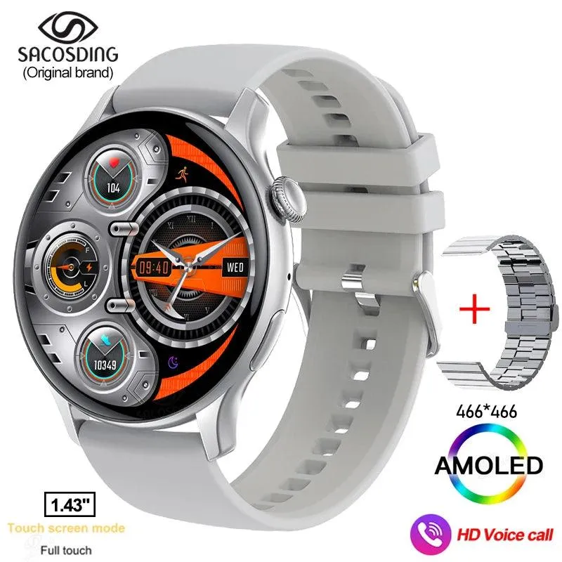 Chic Women's Bluetooth Smartwatch with Customizable AMOLED Screen and NFC Functionality