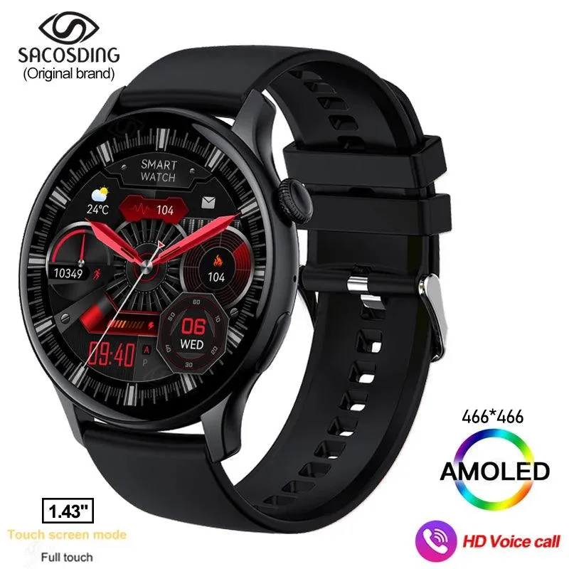 Chic Women's Bluetooth Smartwatch with Customizable AMOLED Screen and NFC Functionality