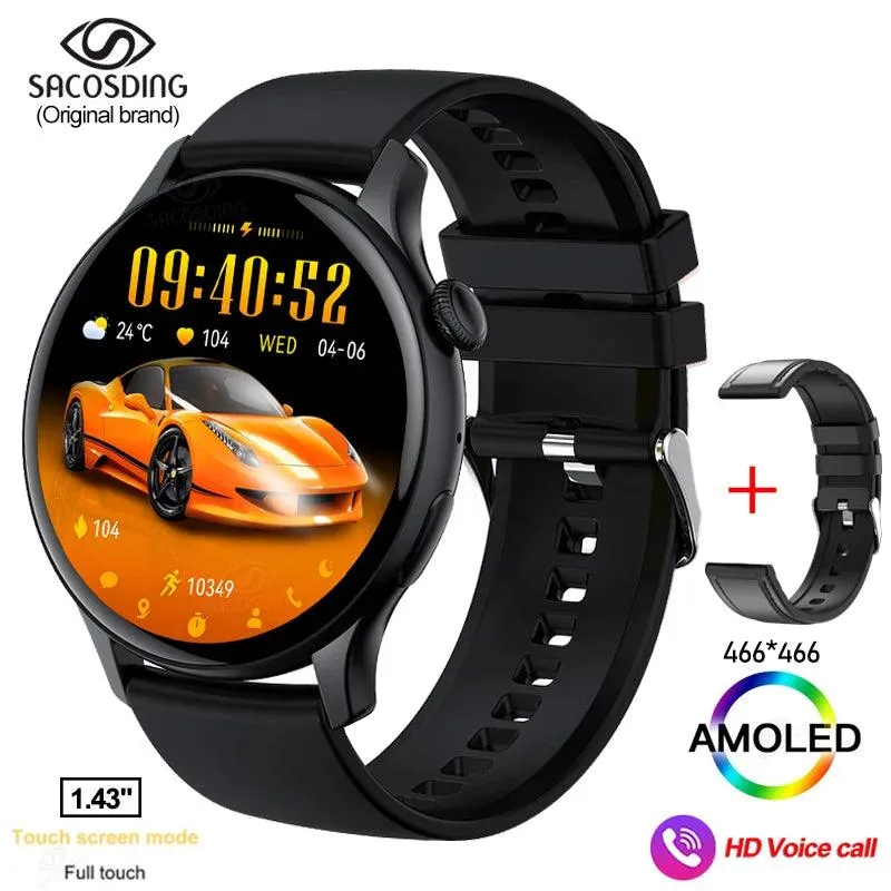 Chic Women's Bluetooth Smartwatch with Customizable AMOLED Screen and NFC Functionality