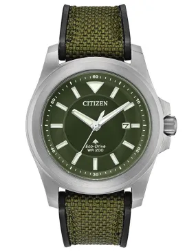 Citizen Mens Eco-Drive Promaster Dive Watch - Stainless - Luminova -Fabric Strap