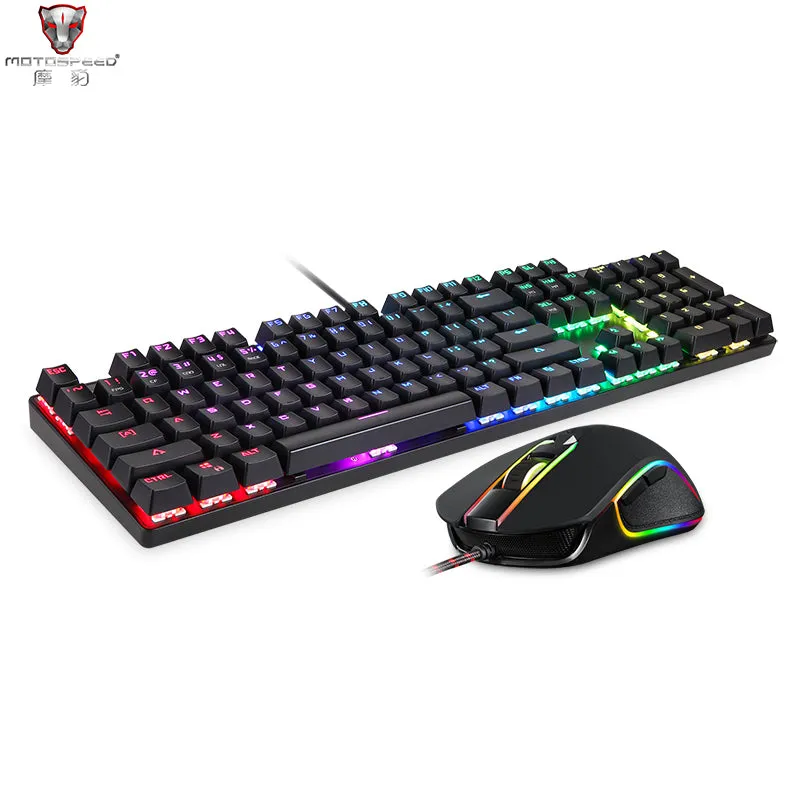 CK888 Gaming Keyboard USB Wired RGB Mechanical Keyboard Mouse Combo