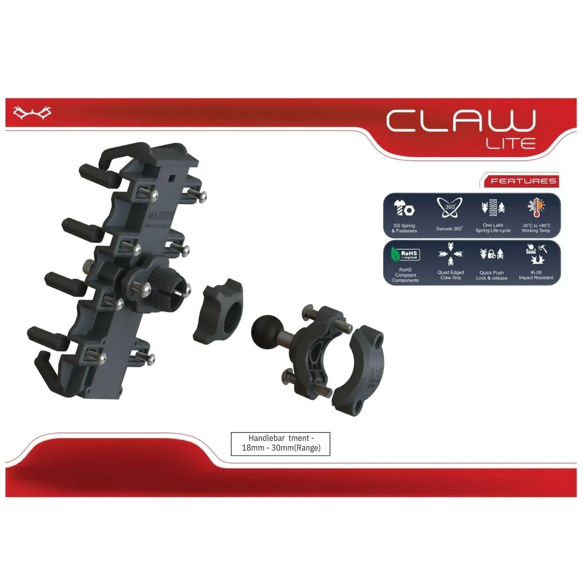 Claw Lite Handlebar Phone Holder