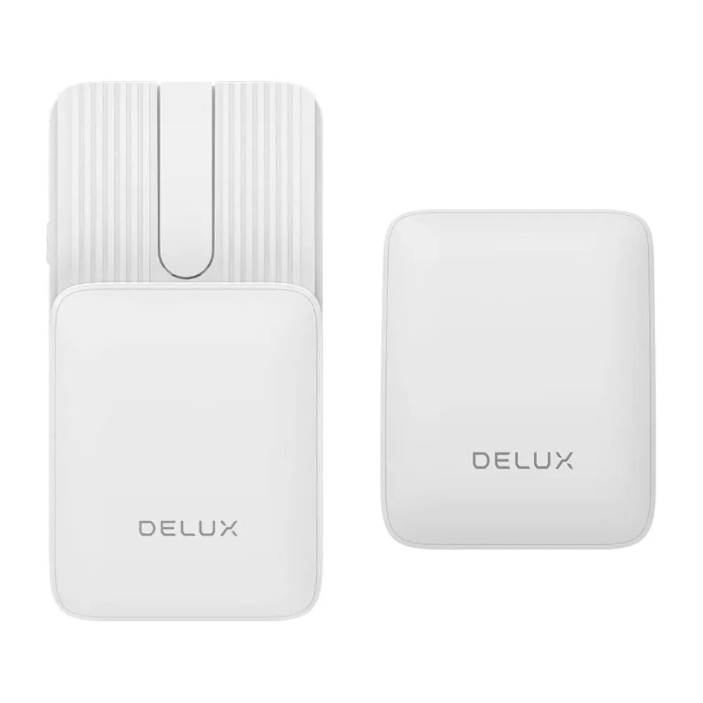 [CLEARANCE] Delux MF10 PRO Bluetooth Wireless Pocket Sliding Optical Mouse and Presenter with Up to 1600 DPI Resolution Sensor, Built-In Red Laser Pointer, and Rechargeable 40 Hour Battery for PC & Laptop Computers and Tablets