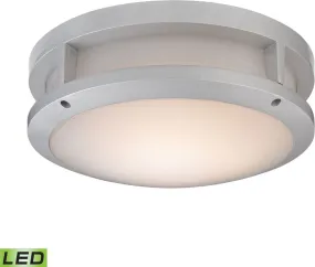 Colby 1 Light Outdoor Flushmount In Matte Silver