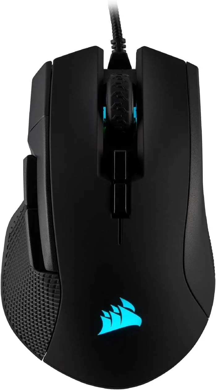 CORSAIR IRONCLAW RGB Wired FPS/MOBA Gaming Mouse – 18,000 DPI – 7 Programmable Buttons – Designed for Large Hands – iCUE Compatible – PC, Mac, PS5, PS4, Xbox – Black