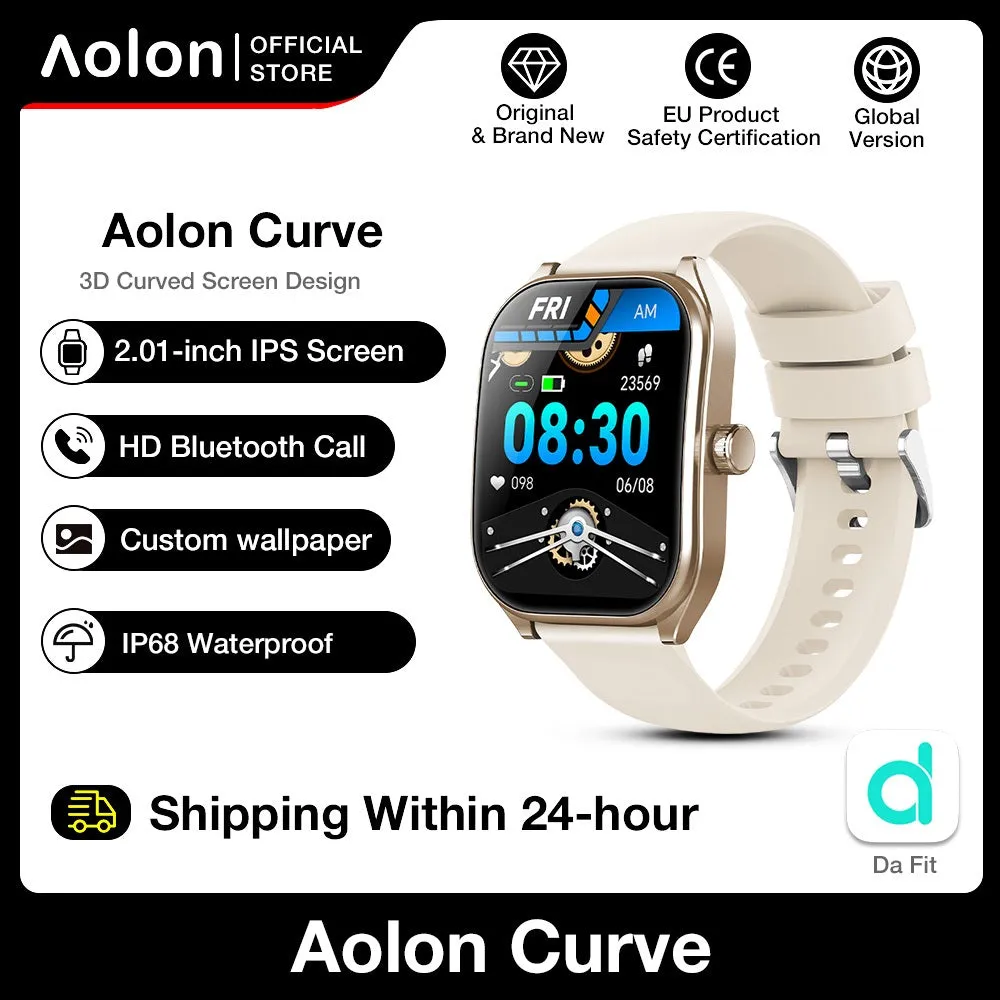 Curve Smart Watch IP68 Waterproof Original Smartwatch Bluetooth Call Health Monitoring