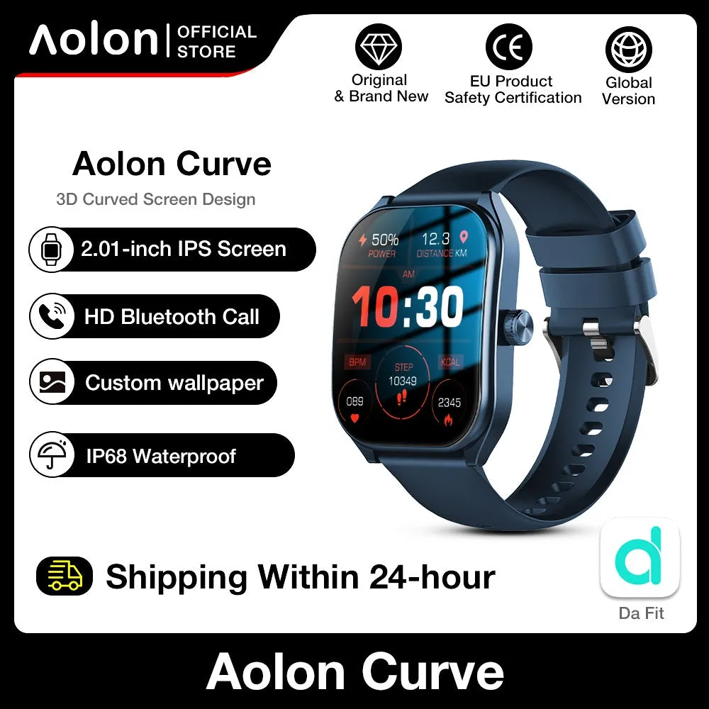 Curve Smart Watch IP68 Waterproof Original Smartwatch Bluetooth Call Health Monitoring