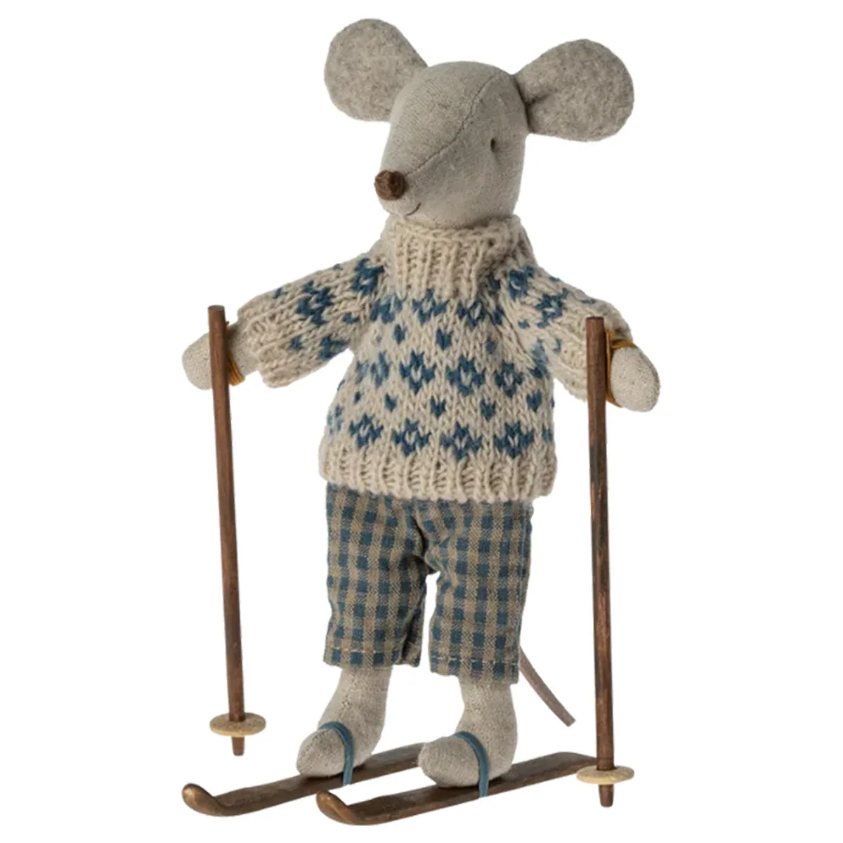 Dad Winter Mouse with Ski Set