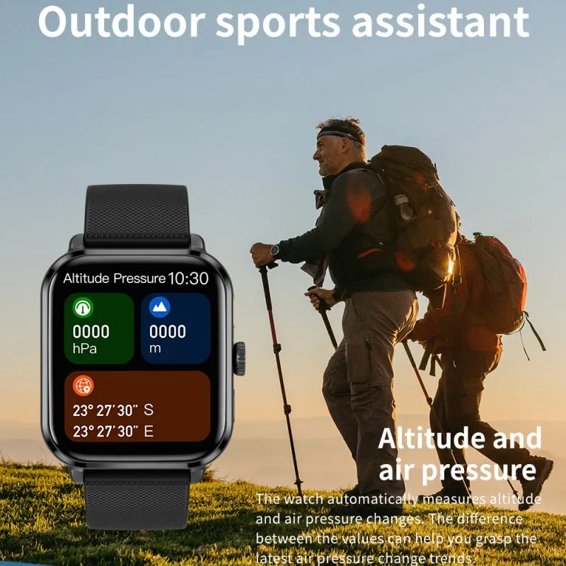 DaTeoy M12 Pro Smart Watch - 1.85" HD Display, Bluetooth Call, IP68 Waterproof, 100  Sport Modes, Health Monitoring, and Life Assistant