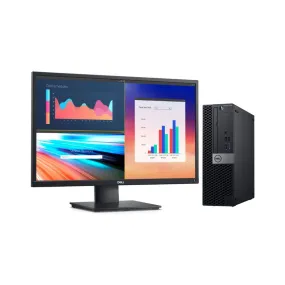 Dell OptiPlex 7060, SFF Desktop Bundled with 24" Monitor, Intel Core i7-8700, 3.2GHz, 32GB RAM, 512GB M2 SSD, DVD, Windows 11 Pro - Grade A Refurbished