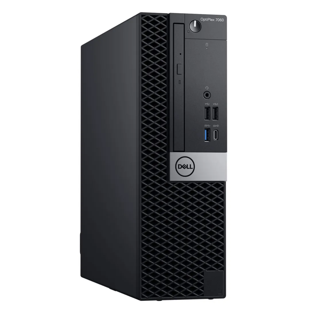 Dell OptiPlex 7060, SFF Desktop Bundled with 24" Monitor, Intel Core i7-8700, 3.2GHz, 32GB RAM, 512GB M2 SSD, DVD, Windows 11 Pro - Grade A Refurbished