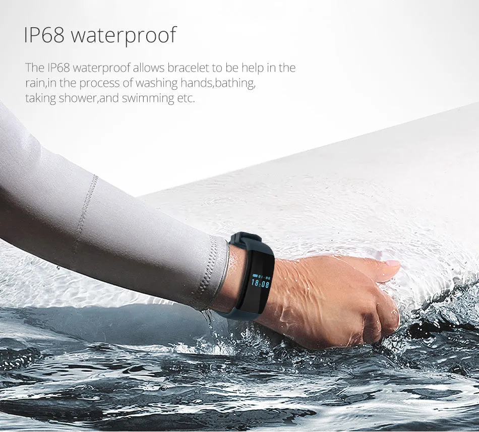 Diggro Dfit D21 Waterproof With Heart Rate Monitor Smart Wristband Sport Tracker for Android iOS