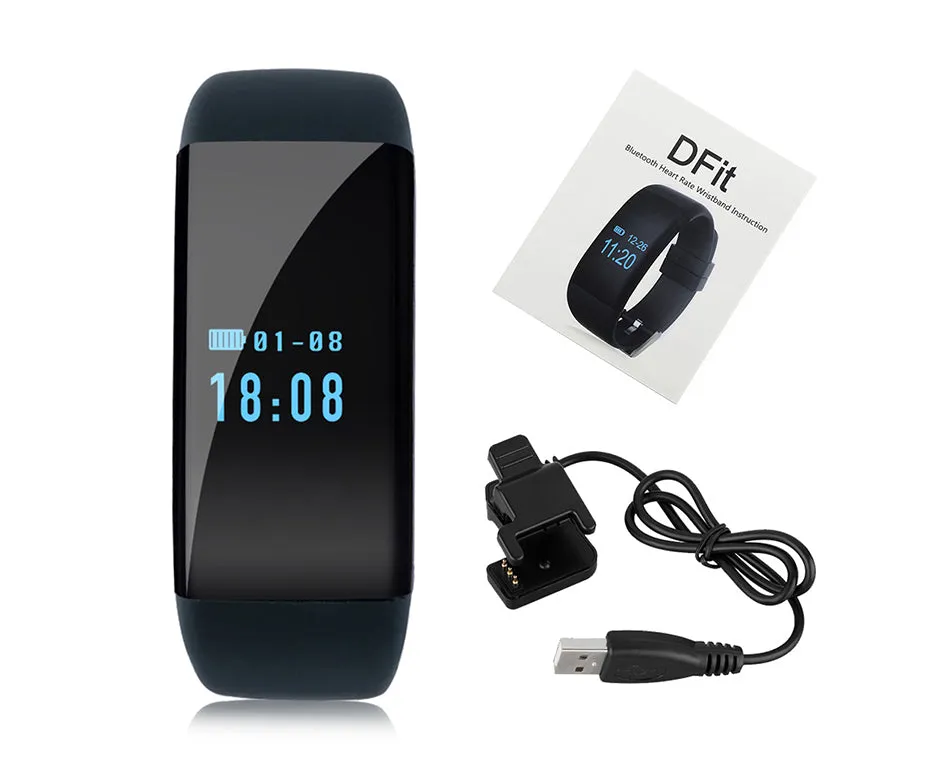 Diggro Dfit D21 Waterproof With Heart Rate Monitor Smart Wristband Sport Tracker for Android iOS