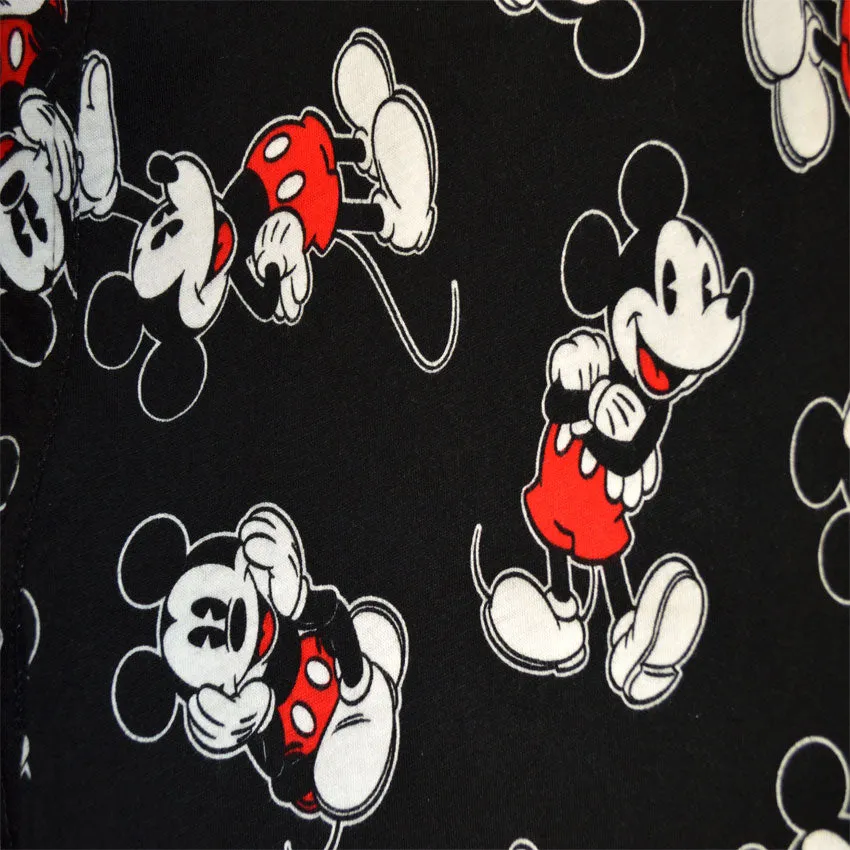 Disney Classic Mickey Mouse Black Cotton Lounge Pants