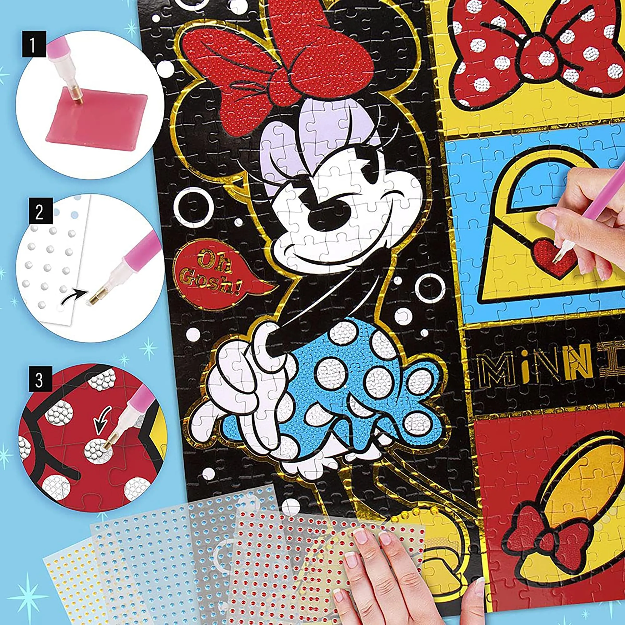 Disney Minnie Mouse Fashion Angels Crystalize It! DIY Puzzle Design Kit