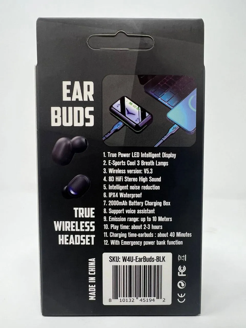 EarBuds with PowerBank by Wearable4U, True Wireless version 5.3