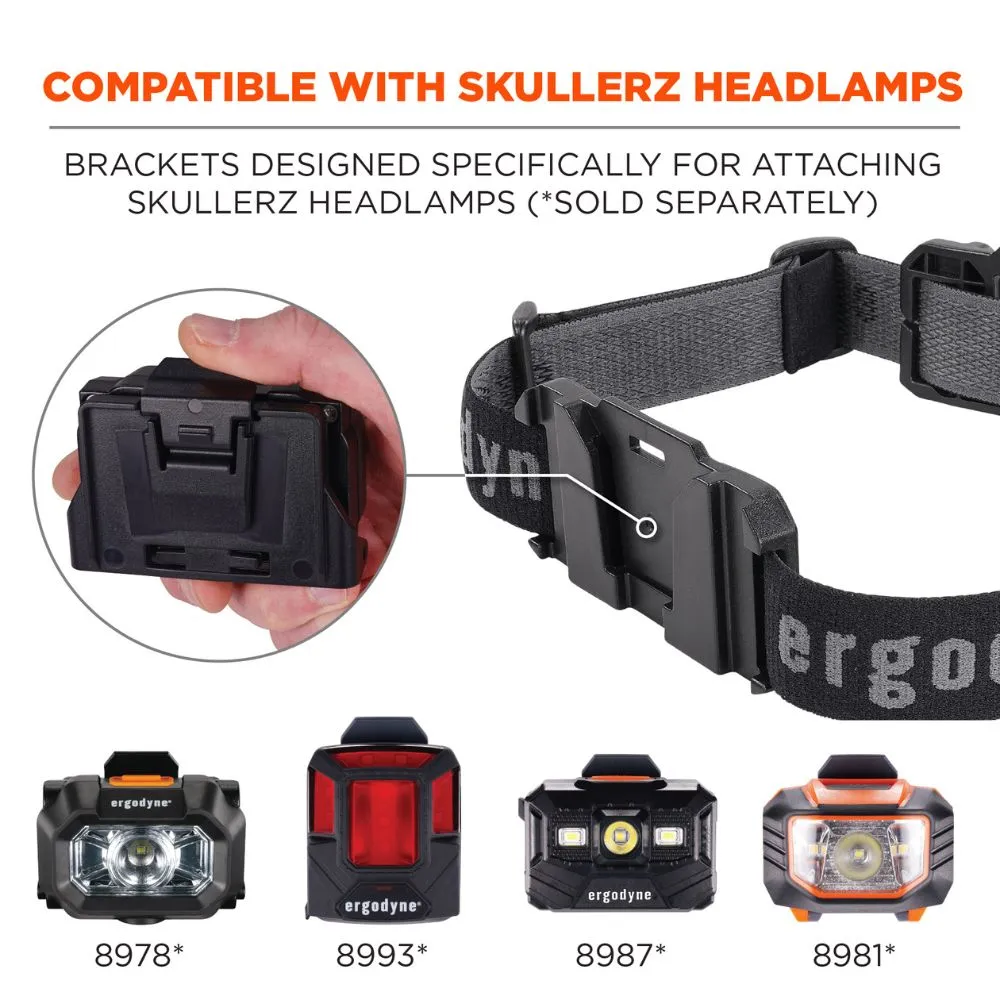 Ergodyne 60292 #8980 Black Headband Light Mount with Fabric Strap