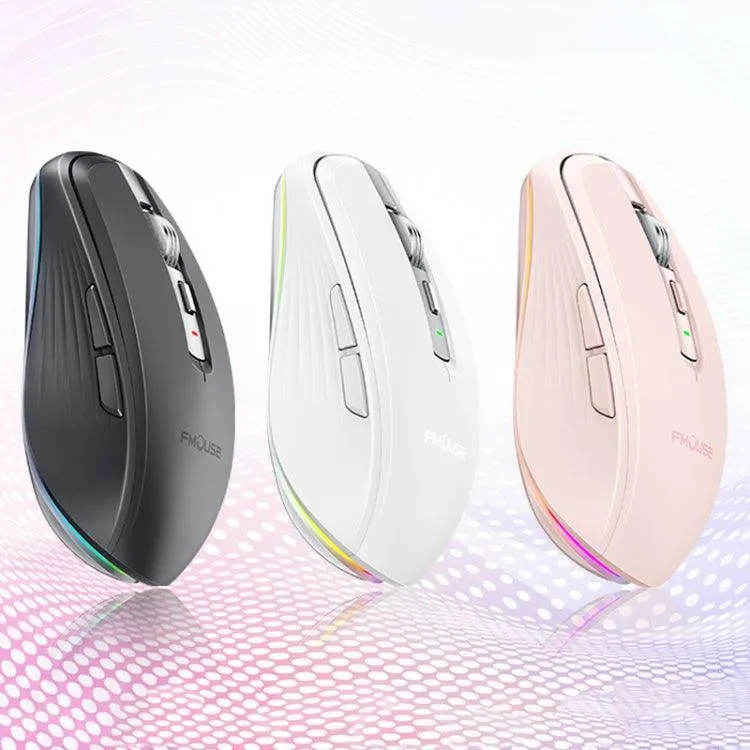 Ergonomic Rechargeable RGB Mouse with Dual Modes, 2400DPI and 14 Light Effects