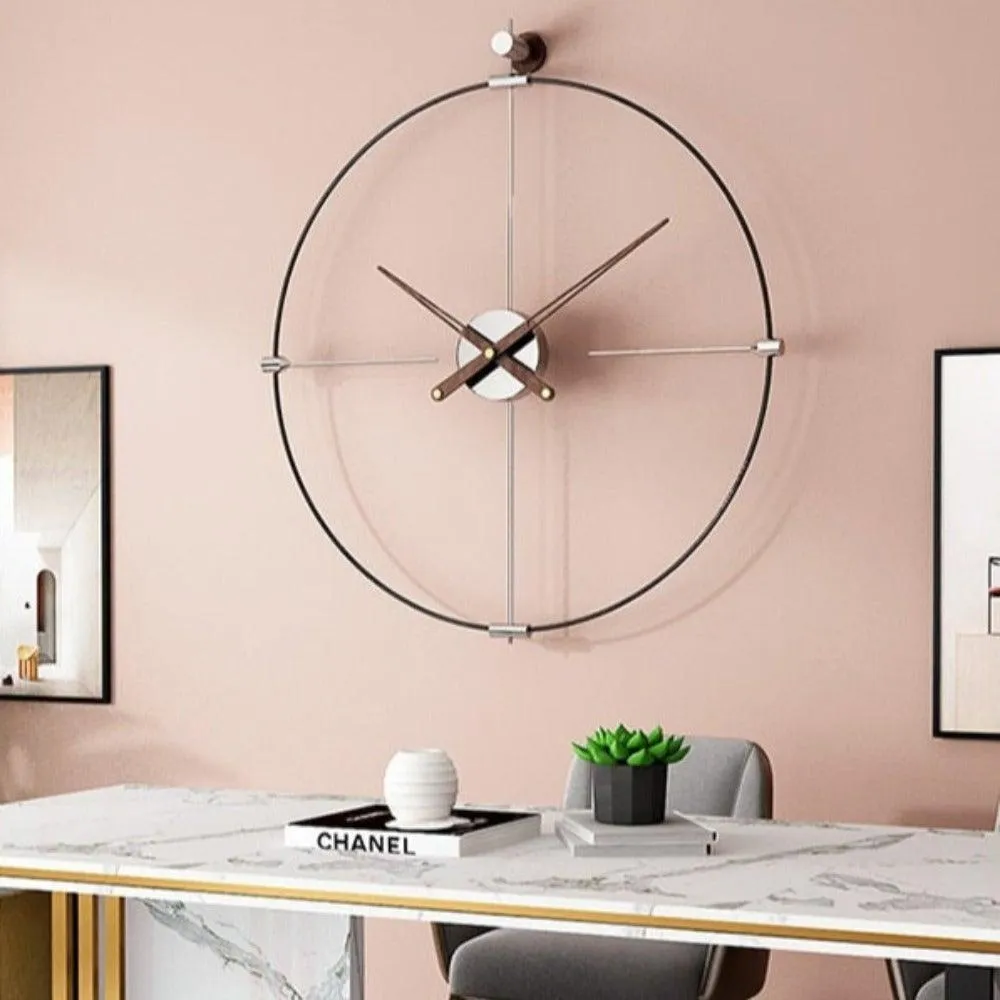 Extra Large Minimalist Metal Clock