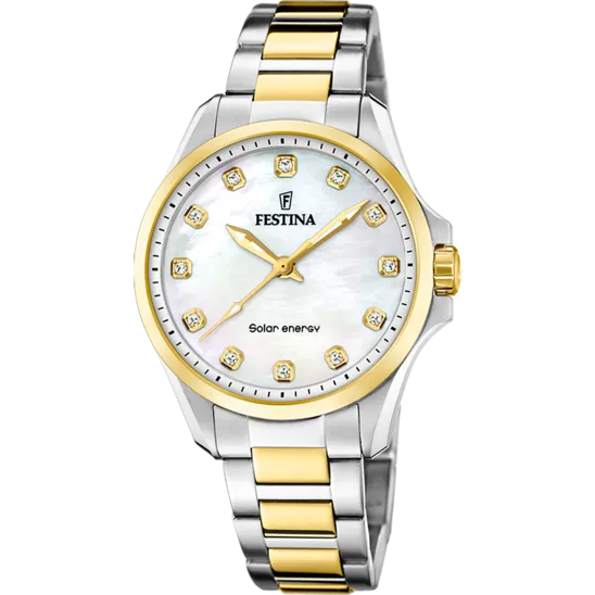 Festina Solar Energy Stainless Steel Analog (Solar Energy) Ladies Watch I Model F20655/1 Quartz Solar Movement