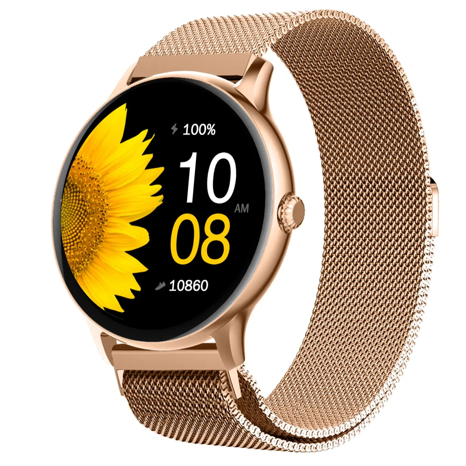 Fire-Boltt Phoenix Ultra Luxury Stainless Steel, Bluetooth Calling Smart Watch, AI Voice Assistant, Metal Body with 120  Sports Modes, SpO2, Heart Rate Monitoring (Gold)