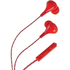 Fisher FEP115R Comfort Sound Digital Stereo Earbuds with Microphone (Red)