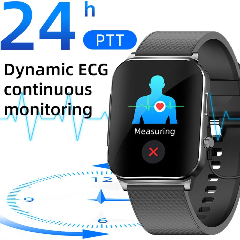 Fitaos HD Large-Screen Dynamic ECG Continuous Monitoring Blood Sugar Monitoring Smart Sports Watch