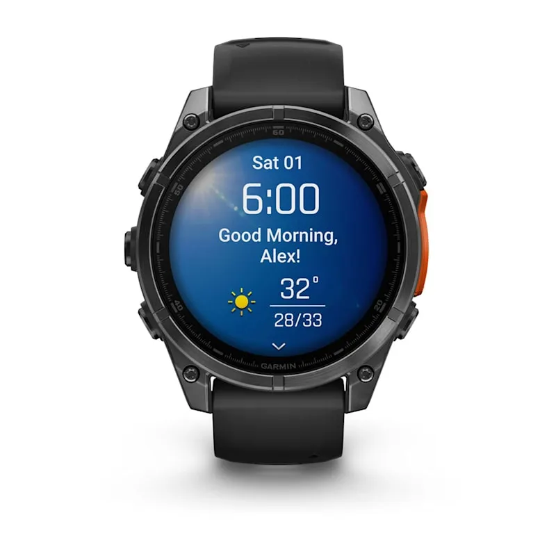 fēnix® 8 – 47 mm | AMOLED - Slate Grey with Black Silicone Band