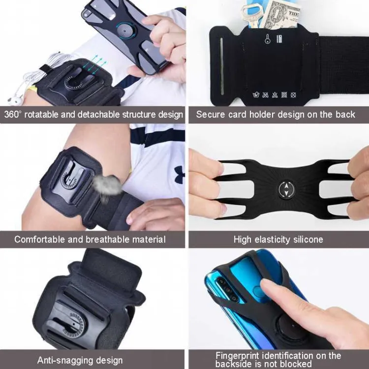 For 4.5-7 inch Phone Sports Removable Bag, Style: Armband(Blue)