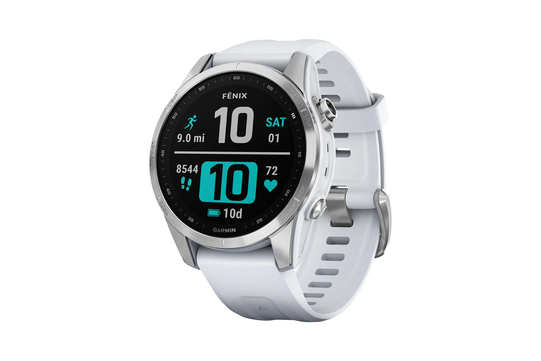 Garmin Fenix 7S Smartwatch Stainless Steel Whitestone Band