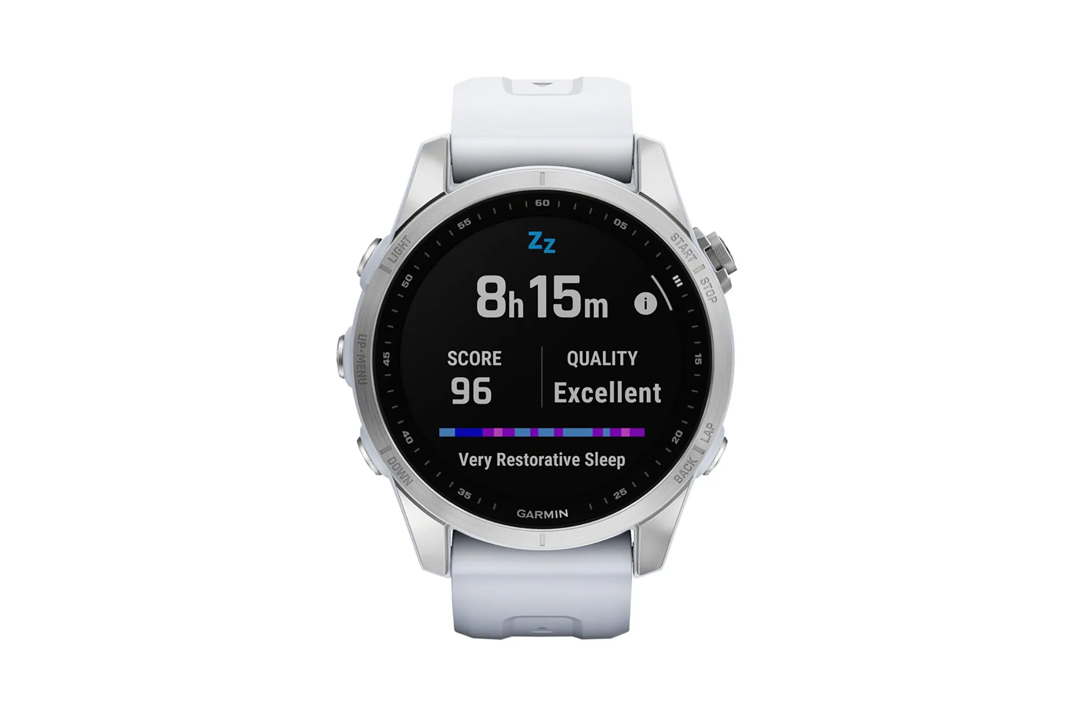 Garmin Fenix 7S Smartwatch Stainless Steel Whitestone Band