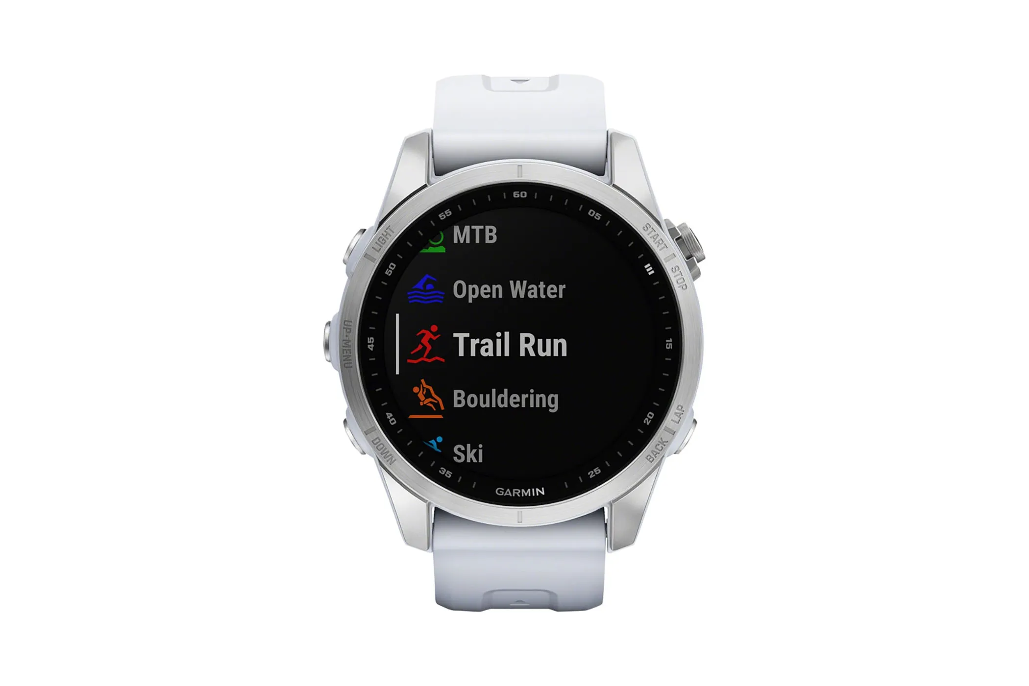 Garmin Fenix 7S Smartwatch Stainless Steel Whitestone Band