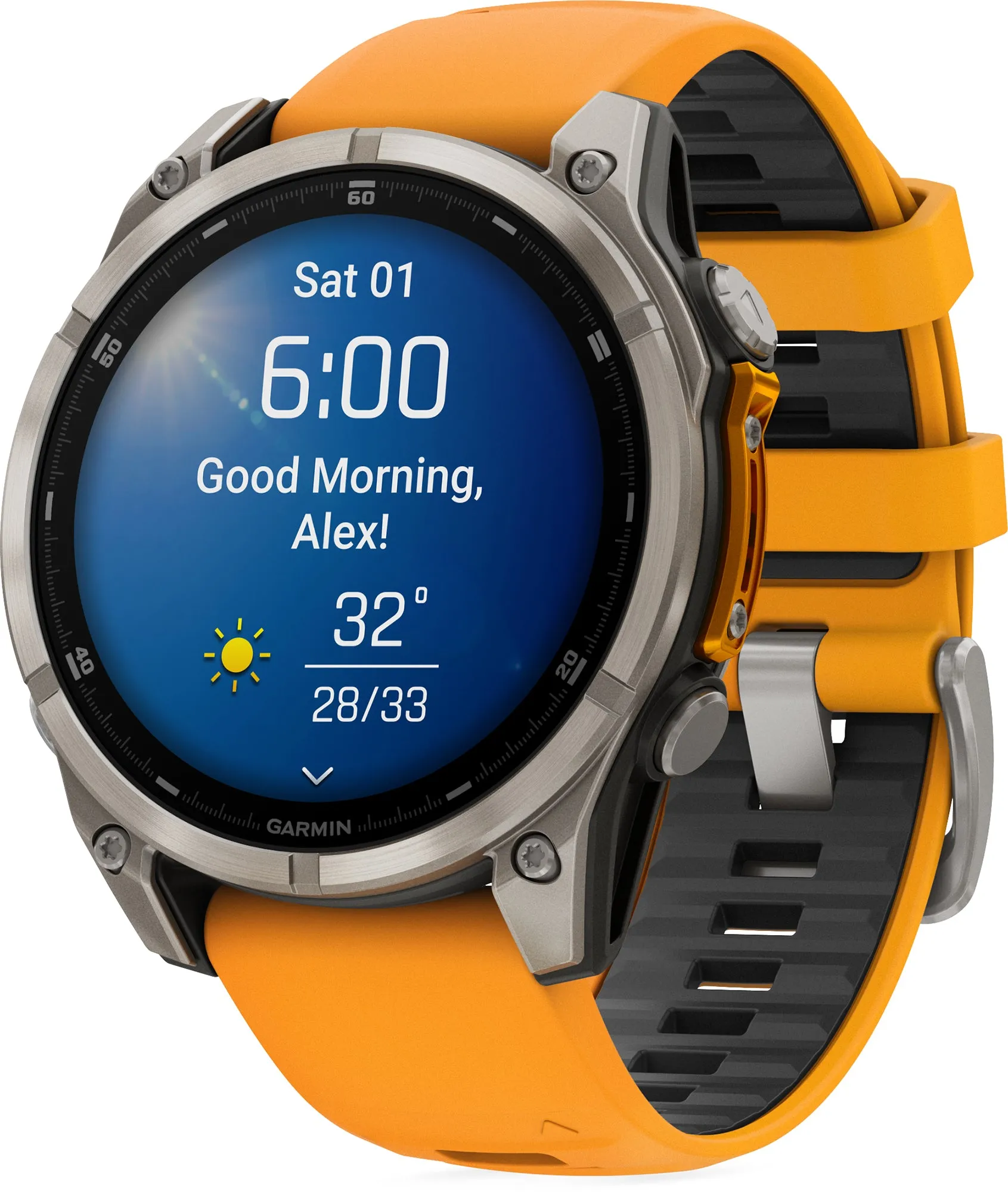 Garmin Fenix 8 AMOLED Sapphire 47mm HRM With GPS Multisport Watch - Orange