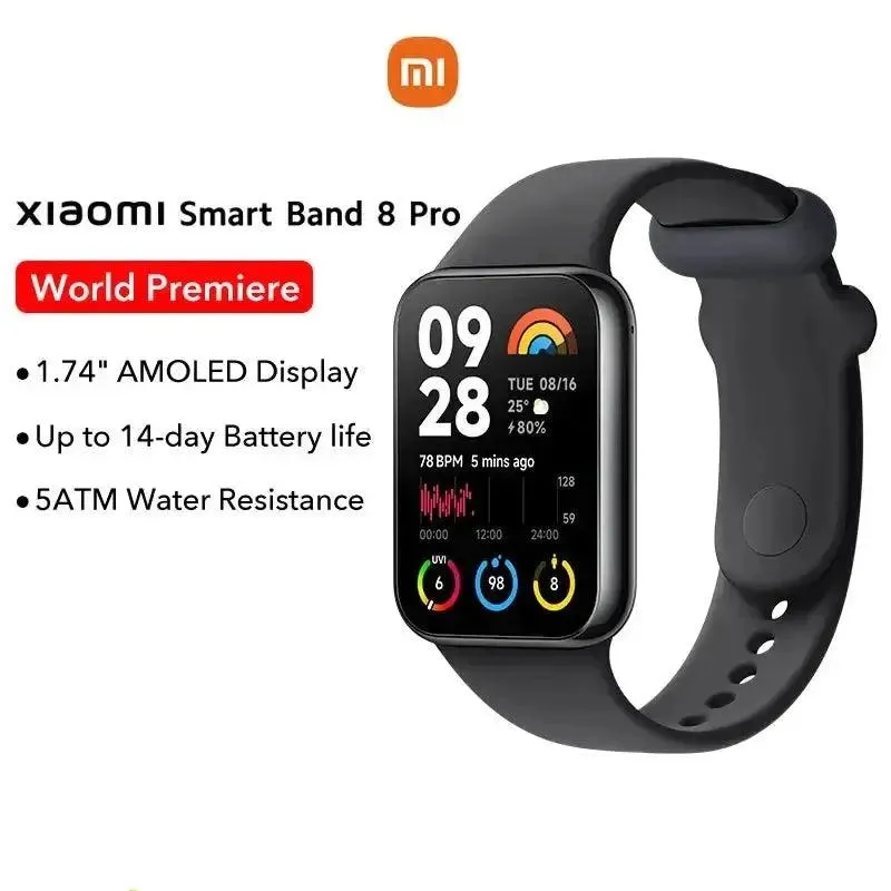 Global Version Xiaomi Smart Band 8 Pro AMOLED Display Large Capacity