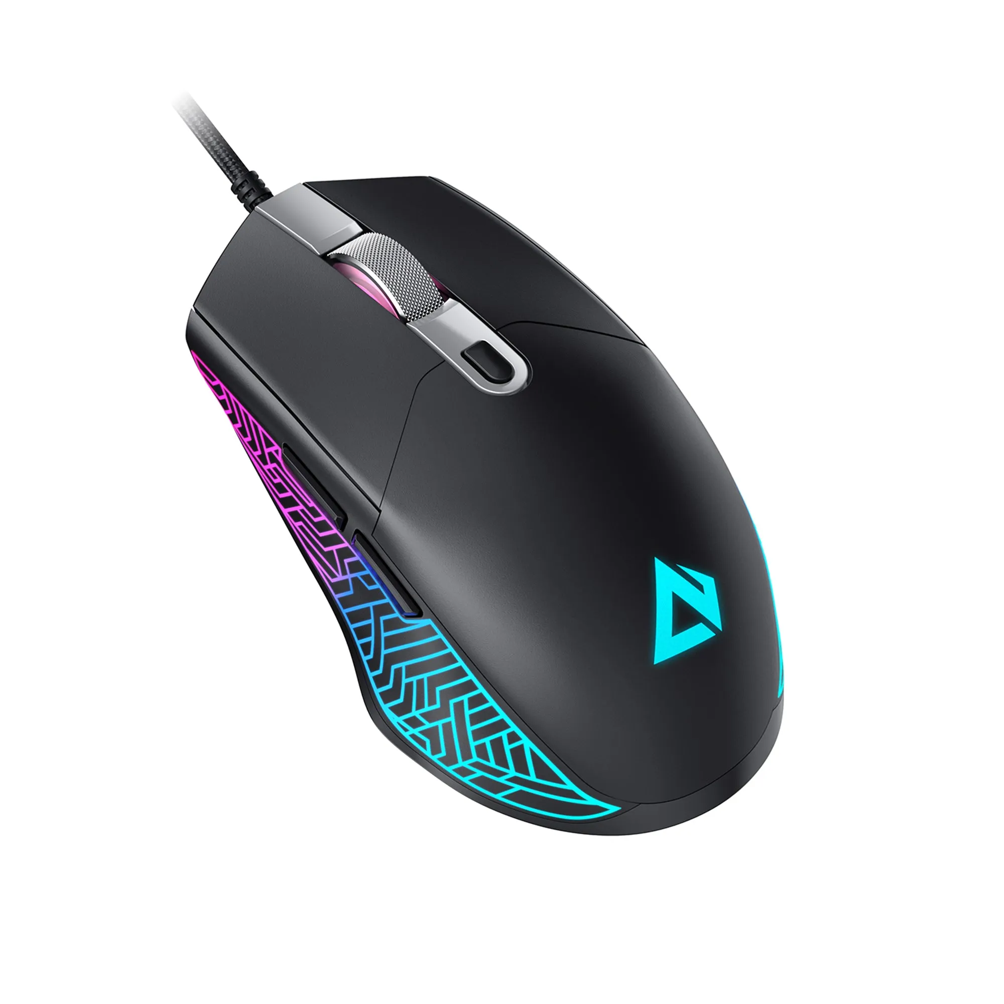 GM-F3 RGB Wired Gaming Mouse with 7200 DPI Optical Sensor, 6 Programmable Buttons, Lightweight Design, and Macros