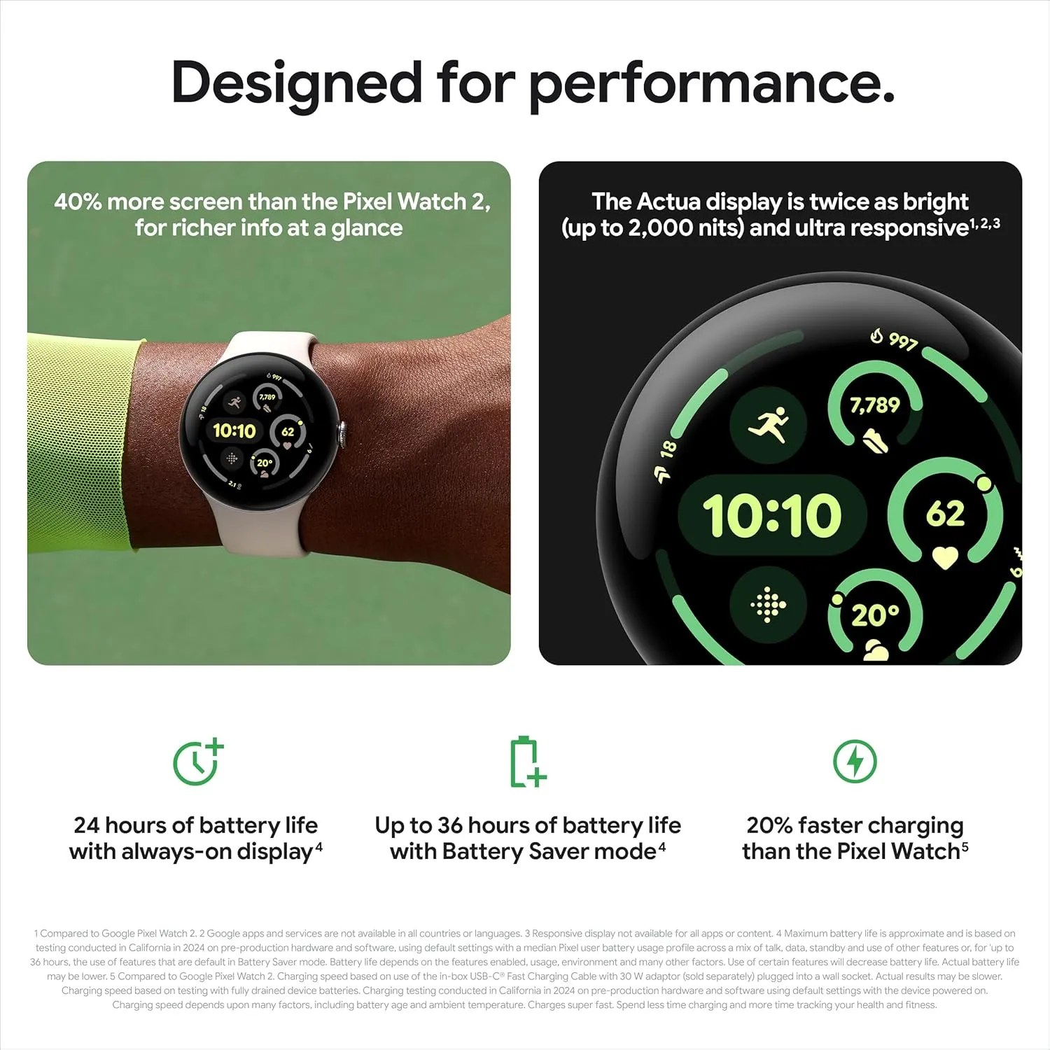 Google Pixel Watch 3 (45mm, LTE) – Heart Rate Tracking, Advanced Fitness Insights, Matte Hazel Aluminum Case with Hazel Band