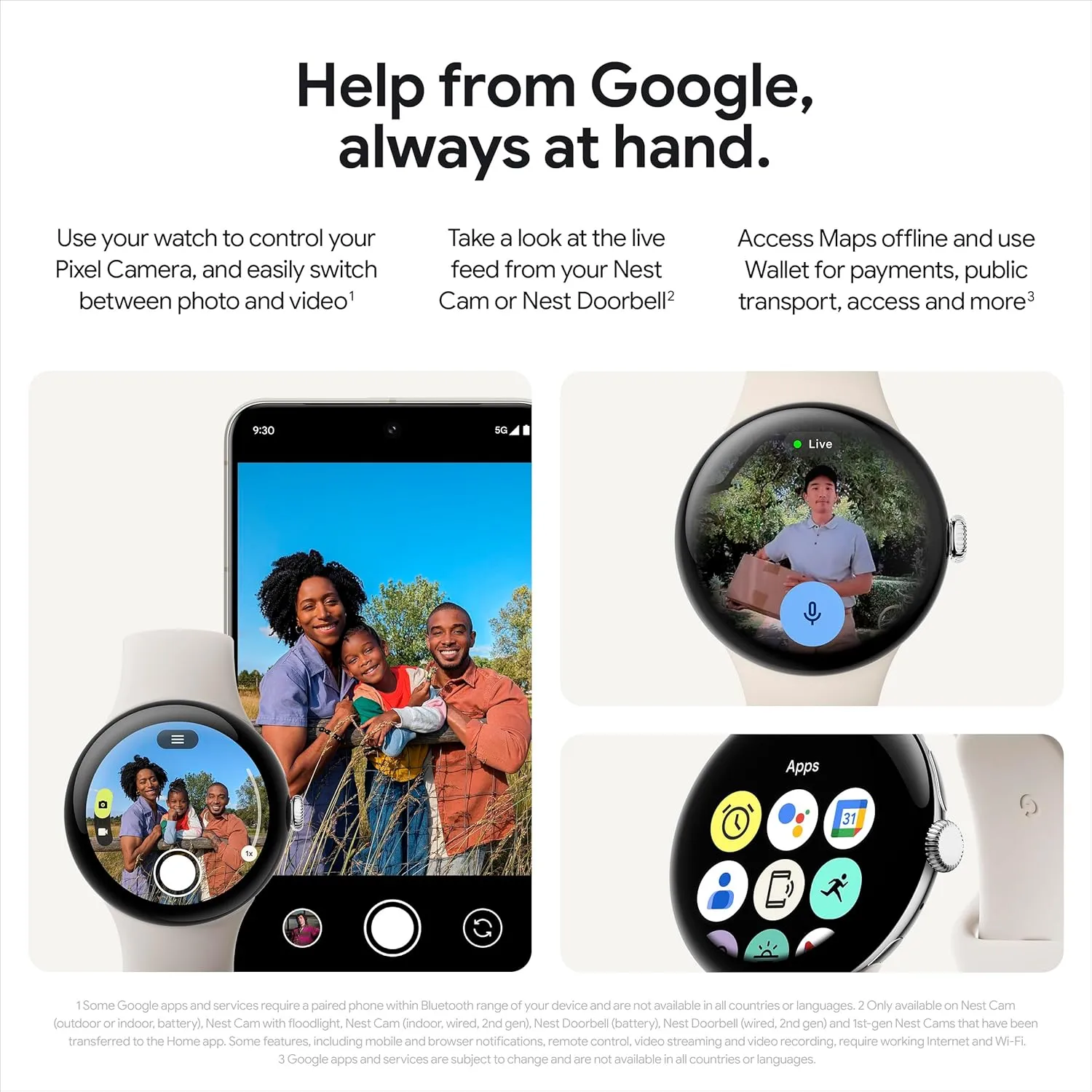 Google Pixel Watch 3 (45mm, LTE) – Heart Rate Tracking, Advanced Fitness Insights, Matte Hazel Aluminum Case with Hazel Band