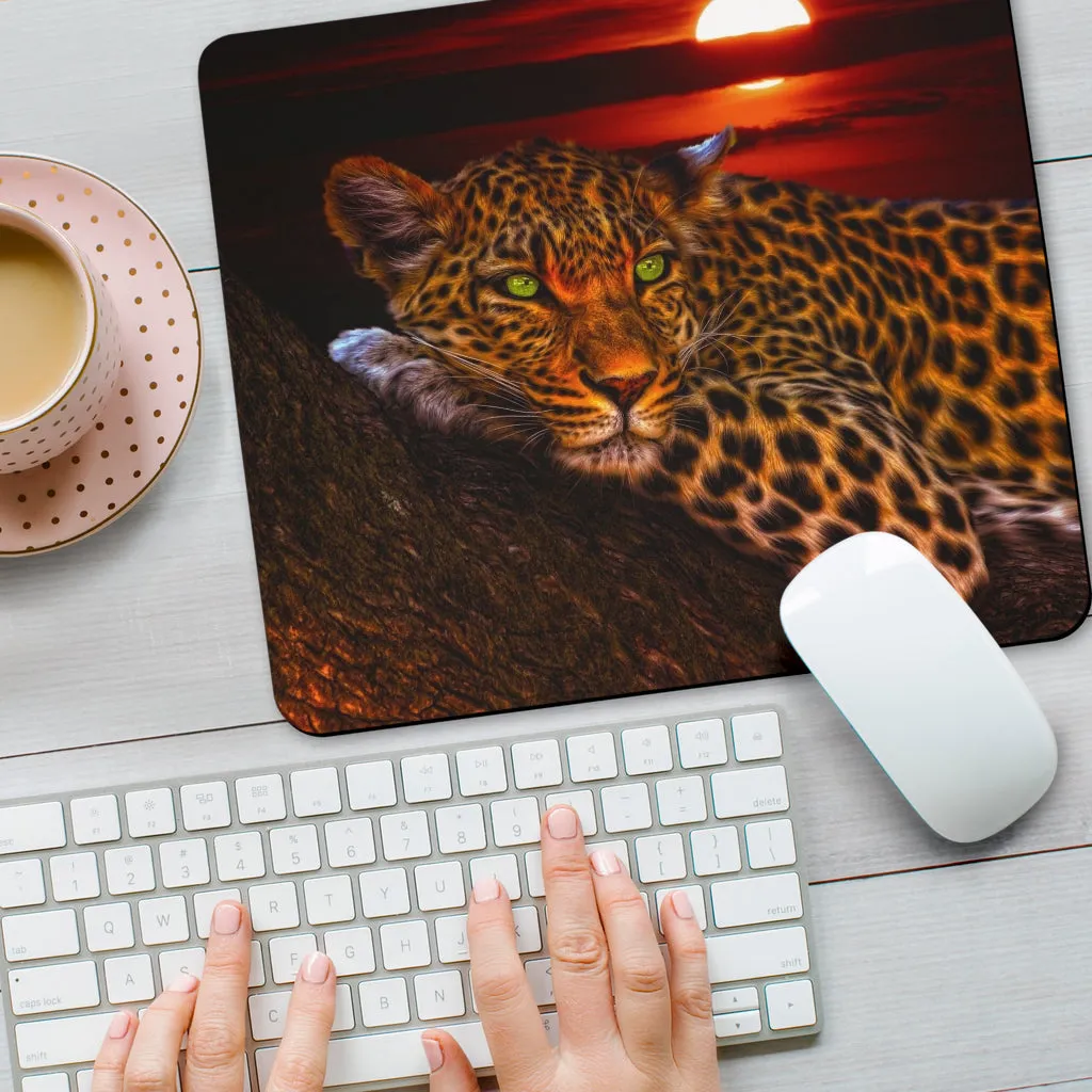 Green Eyed Leopard Sunset