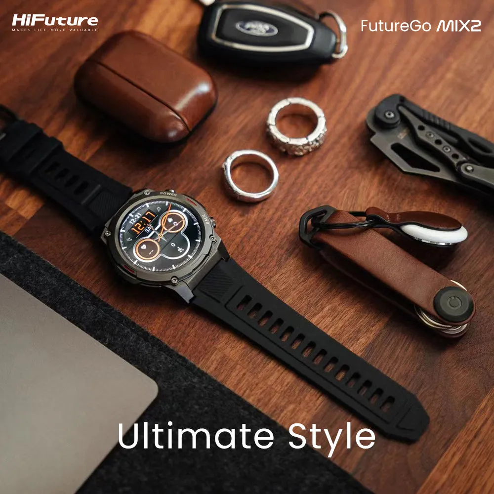 HiFuture FutureGo Mix2 AMOLED Smartwatch (Raven Black)