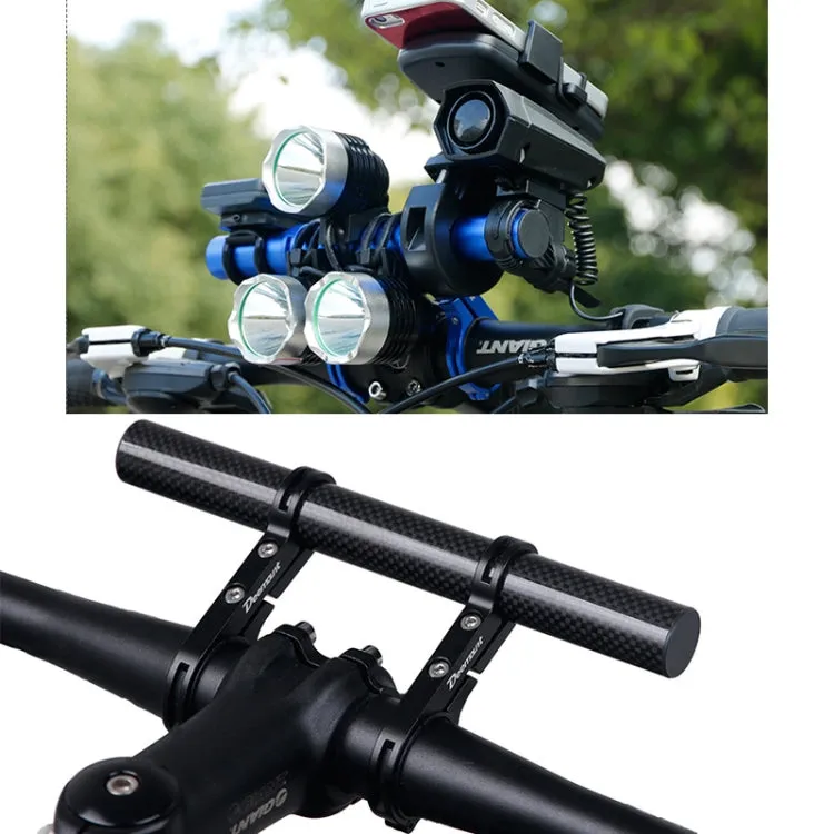 HLD-208 Mountainous Bicycle Aluminium Alloy Handlebar Extension Frame Flashlight Bracket (Black)