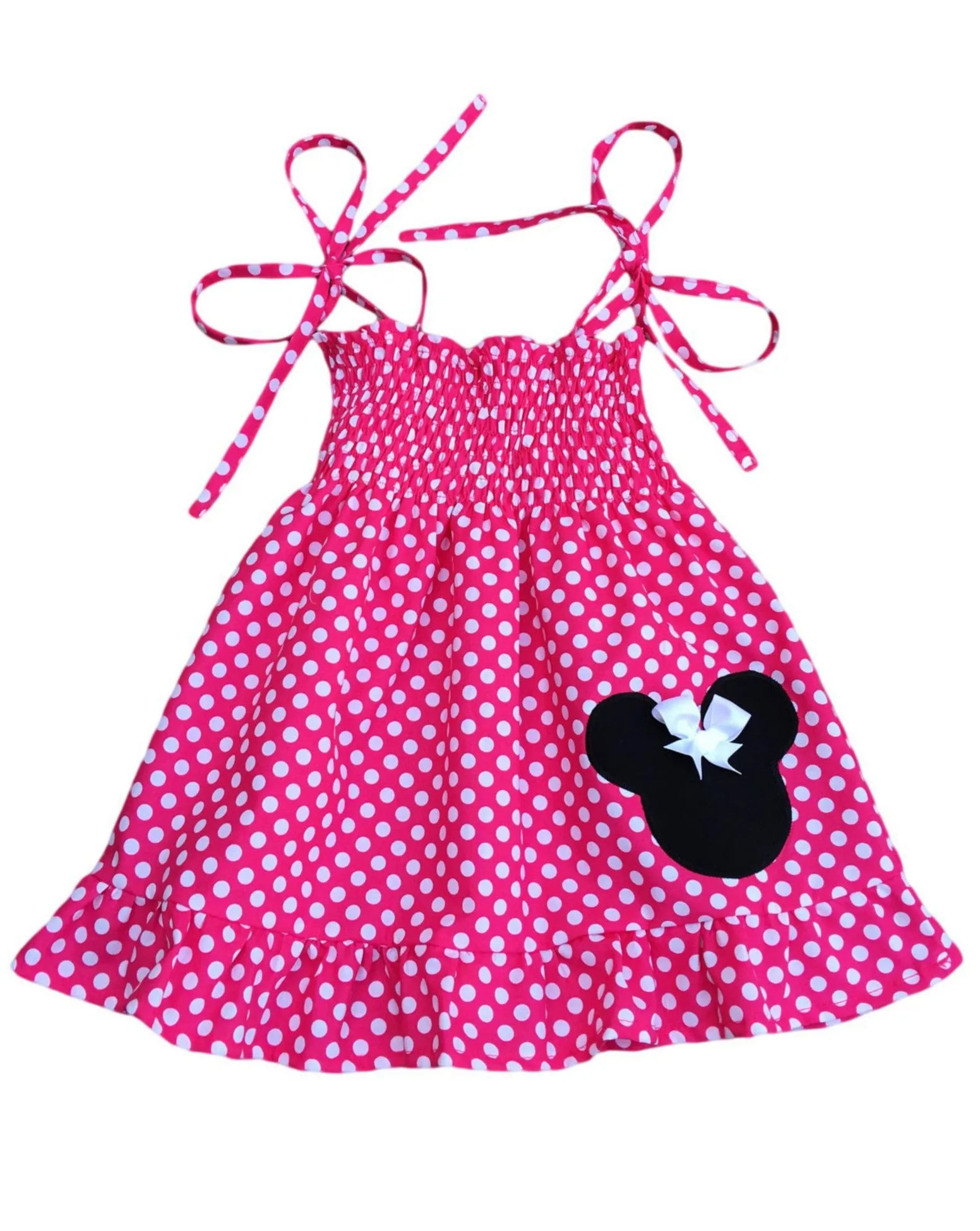 Hot Pink Minnie Mouse Smocked Dress