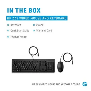 Hp 225 Wired Mouse   Keyboard