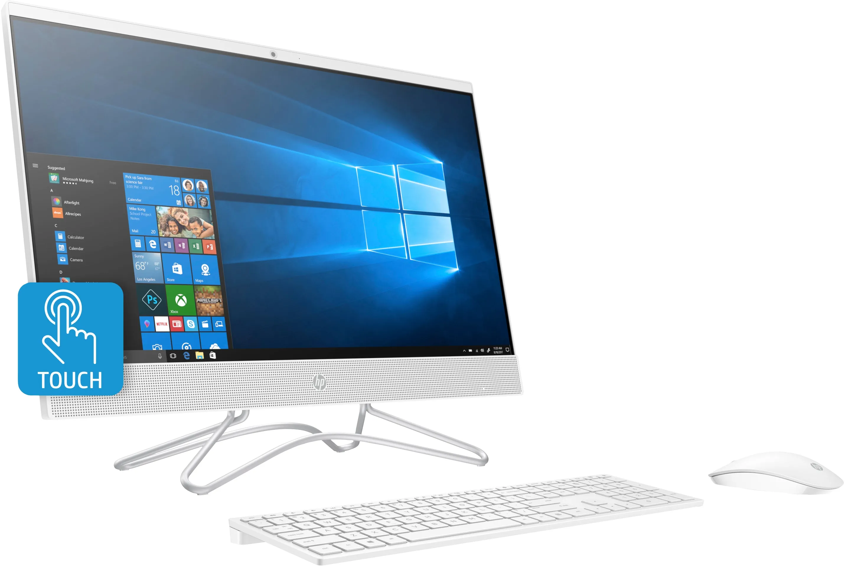 HP 24-f0000 24-f0040 All-in-One Computer AMD A9-9425 3.10GHz 8GB RAM 1TB HDD Windows 10 Home 3LA00AA#ABA