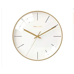 HUOQILIN Simple Nordic Ins Living Room Silent Wall Clock Modern Minimalist Style 12 Inch / 14 Inch Creative Clock Small Fresh Bedroom Green Plant (Color : B, Size : 14inches)