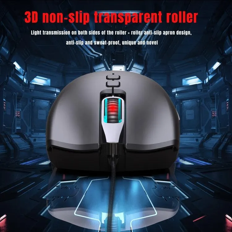 HXSJ A883 RGB Mechanical Gaming Mouse with 7 Programmable Keys and 6400 DPI