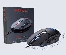 Imice 8 Buttons Usb Wired 7200 Dpi Adjustable Backlight Optical Mouse Pc Gamer Mice Laptop Games