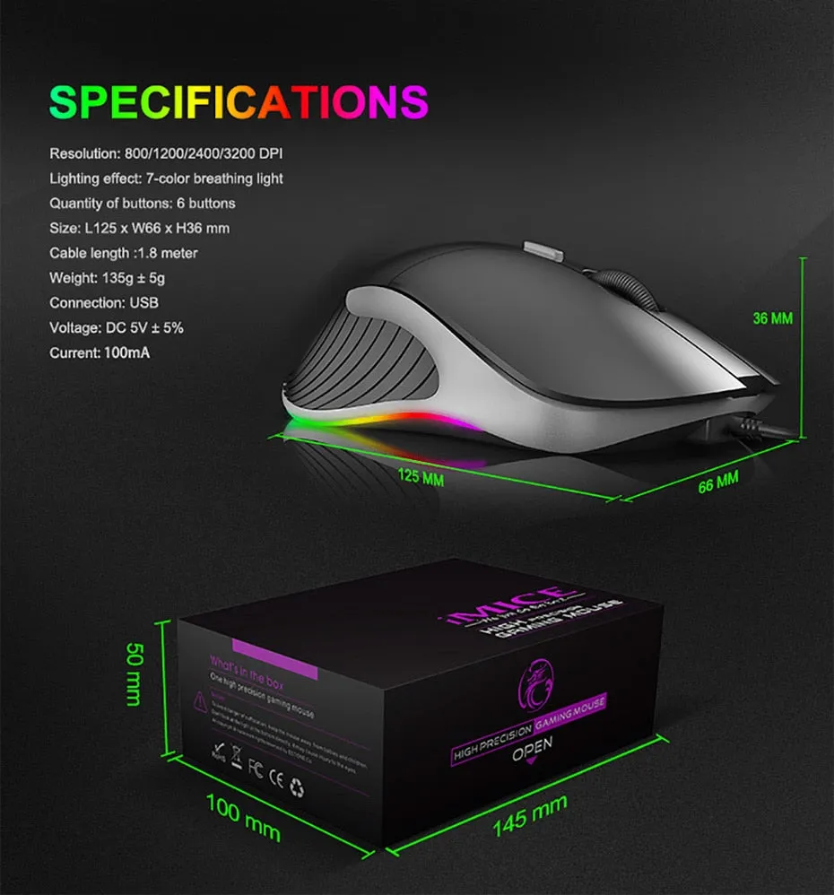 iMice Wired Gaming Mouse