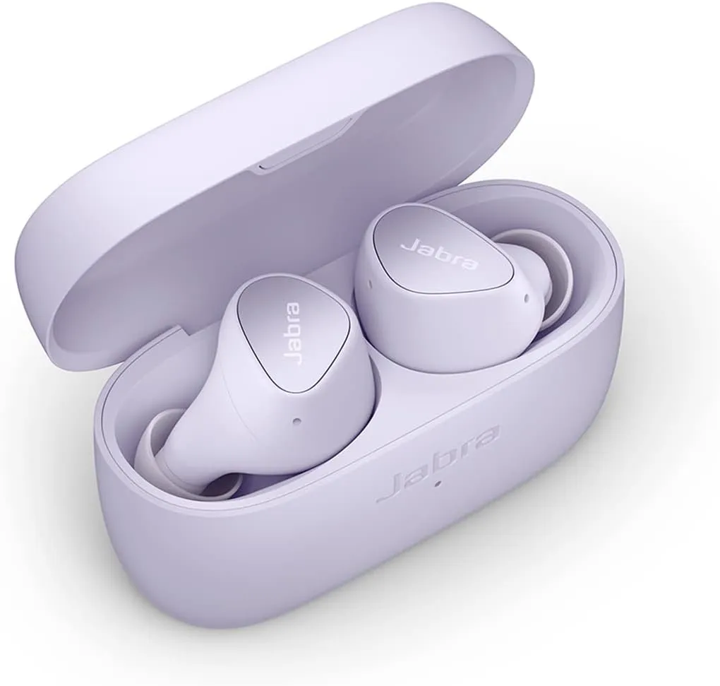 Jabra Elite 4 Wireless Earbuds, Active Noise Cancelling, Discreet and Comfortable Bluetooth Earphones with Spotify Tap Playback, Google Fast Pair, Microsoft Swift Pair and Multipoint - Lilac