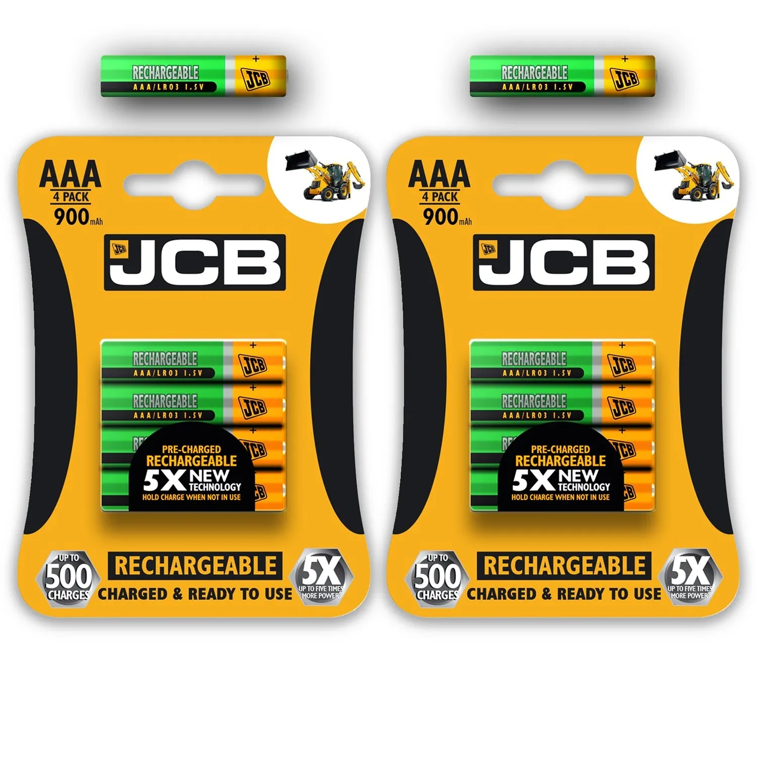 JCB Battery NiMH Pre Charged AA AAA 900mAh 1200mAh 2400mAh