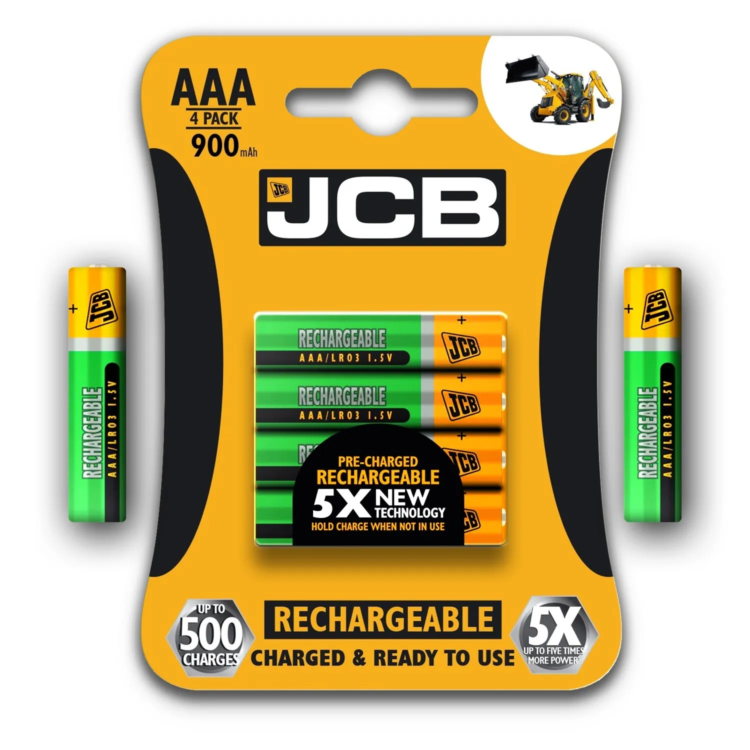 JCB Battery NiMH Pre Charged AA AAA 900mAh 1200mAh 2400mAh